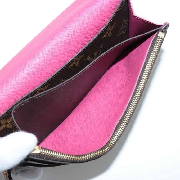 Louis Vuitton Monogram Bloom Flower Portefeuille Emilile Wallet Pink M64202 - Picture 3 of 12